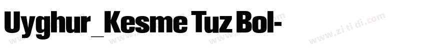 Uyghur_Kesme Tuz Bol字体转换
